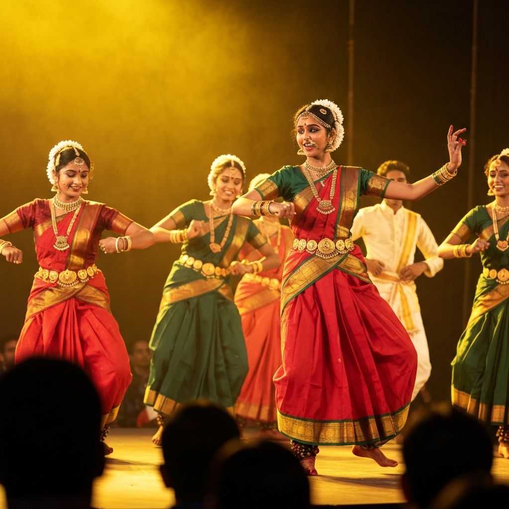 Traditional Indian cultural dance performance
